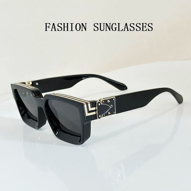 Millionaire Square Sunglasses For Men Retro Sunscreen Sunglasses Women