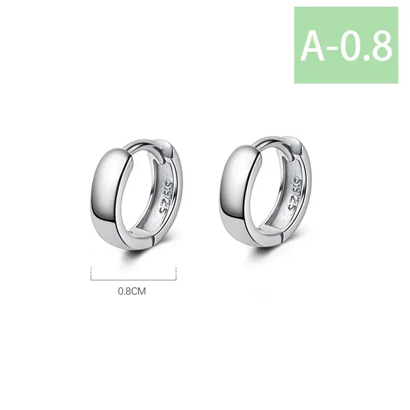 TrustDavis Man/Women's 925 Sterling Silver Hoop Earrings Cute Neat Gift For Girls/Boys Fine Jewelry Accessory Party Gift  DA1417