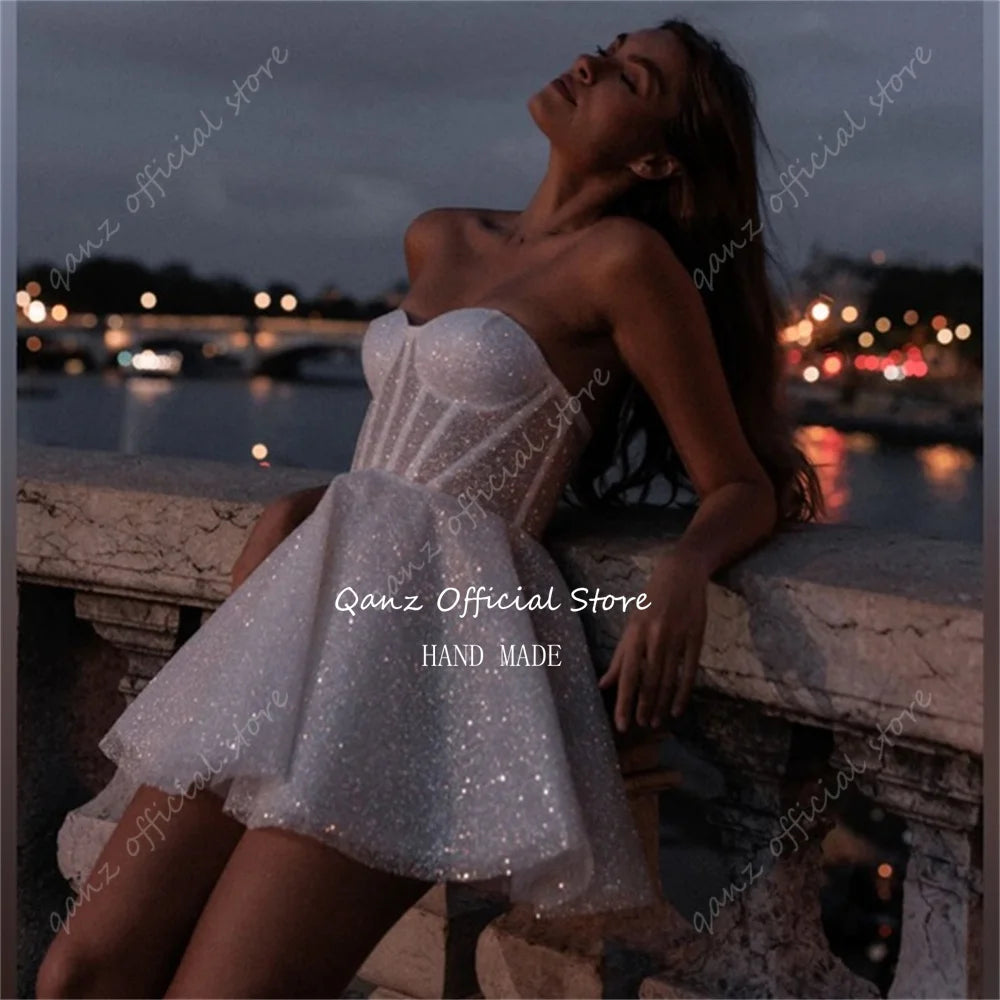 White Bridesmaid Dresses: Wedding Dresses Tulle Sweetheart A Line Bridal Gowns