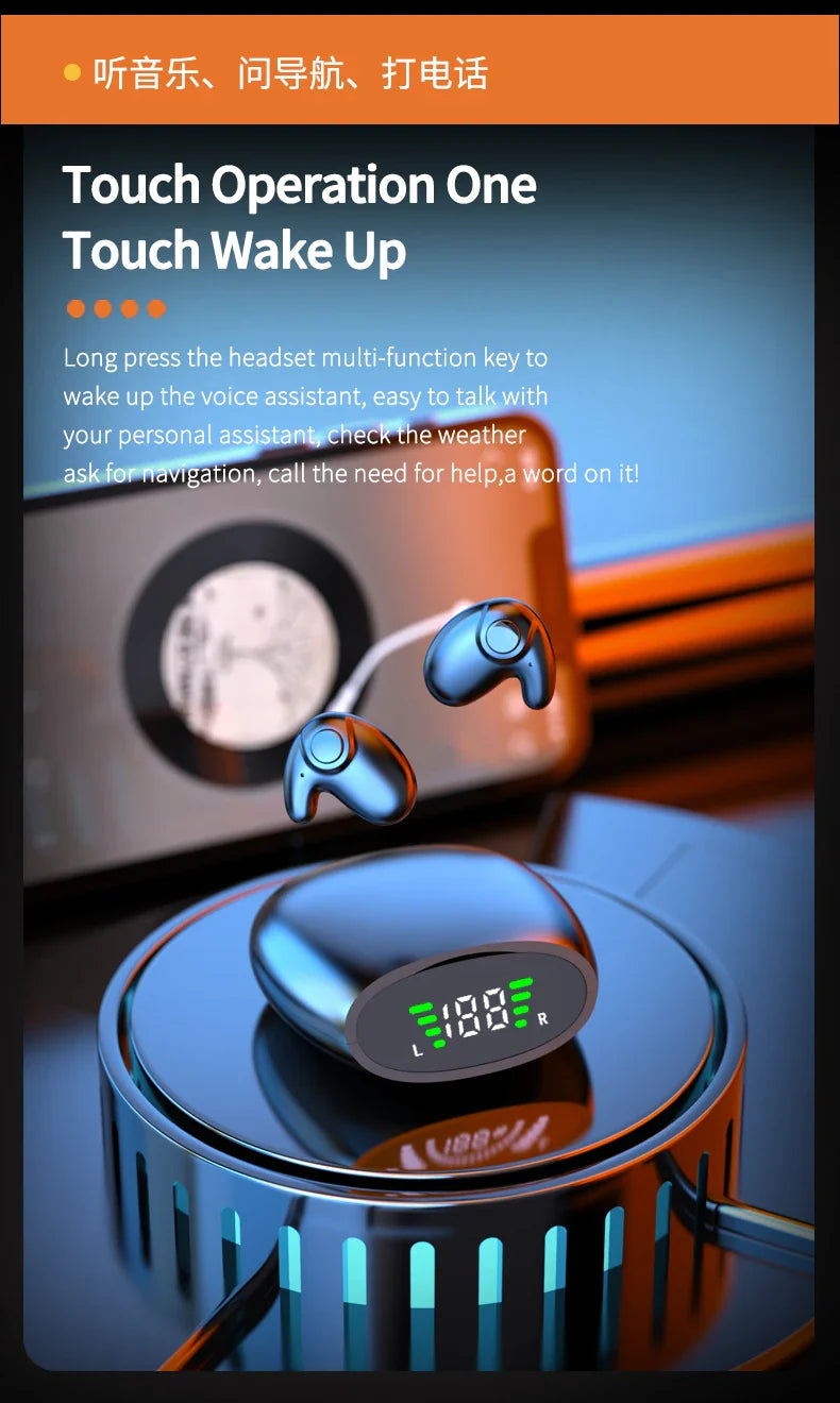 Wireless Sports Bluetooth Headphones Highend Tws Dual Ear Sleep In Ear Md538 Mini Painless Call Noise Cancelling Thin Headphones