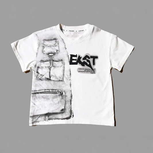 Boys Summer Clothing Set Letter Print Short Sleeved T-shirt+Denim Shorts 2Pcs Suit For 2-8 Years Kids Handsome Casual Outfit