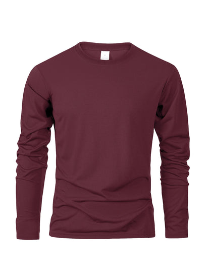Men's Long Sleeve T Shirts Casual Round Neck Moisture Wicking Tees Male Tops Sports comfortable versatile Men's T-shirts