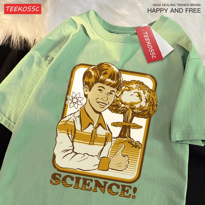 Science Variant Explosion Laboratory T-Shirts Men Harajuku Breathable Tshirts Oversized Loose Tshirts Fashion Cotton Tee Clothes