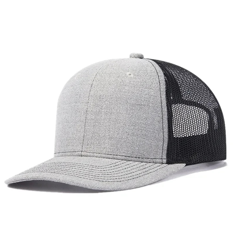 Hot Sale Unisex Cap Slight Curved Brim Style Trucker Hat  Men & Women Casual Outdoor Breathable Summer Cap