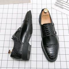 Fashion Classic Business Flat Shoes Men Designer Formal Dress Leather Shoes Men's