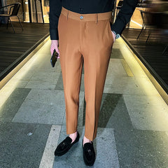 Business Suit Trousers/Male Slim Fit Fashion Office Dress Suit Pants