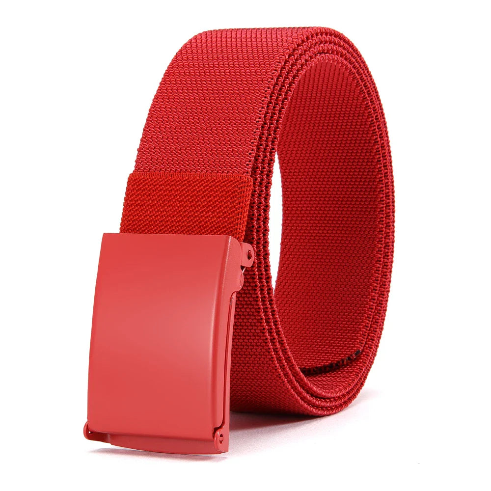 Men Female Belts Military Nylon Adjustable Belt Outdoor Travel Tactical Waist Belt with Plastic Buckle for Pants 125cm