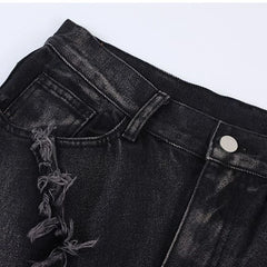 Men's Jeans High Street Male Denim Trousers Niche Design