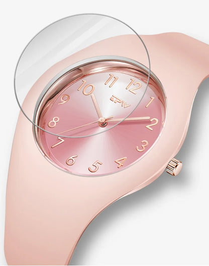 TPW Full Size 40mm Quartz Watch For Women Rubber Strap Skin Friendly Silicone watch