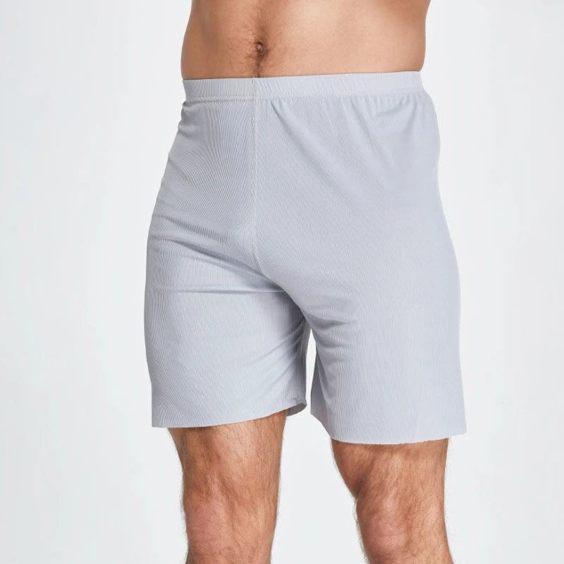 Plus Size Ice Silk Cool Summer Men Sleepwear Shorts Sexy Underwear Nightwear Comfortable Loose Sports Man Sleep Bottoms Homewear