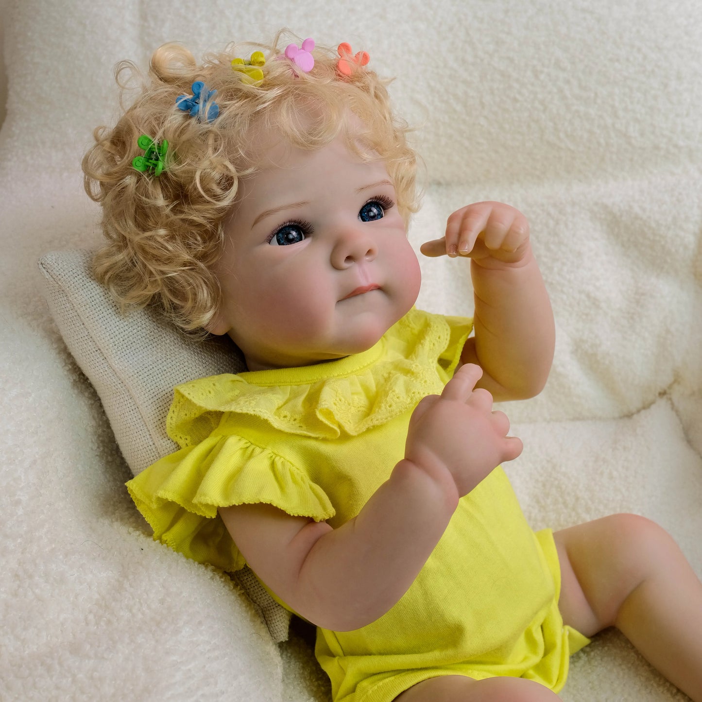 NPK 19-inch Newborn Lifelike Reborn Baby Doll Bettie Cuddly Full Body Multiple Layers 3D Skin Painting Collectible Toy