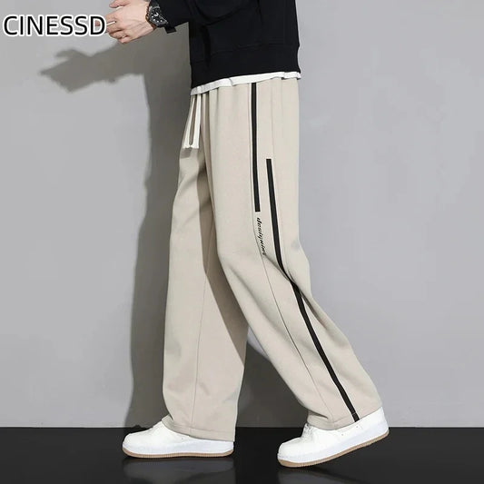 Sweatpants Men Baggy Joggers Wide Leg Pants Neutral Breathable Loose Outdoor