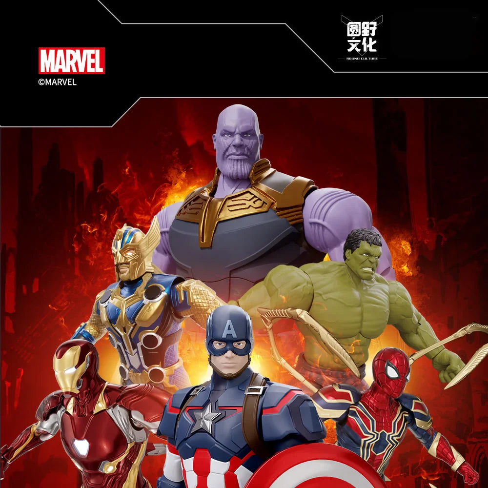 The Avengers Original Fondjoy Iron Man MK50 Iron Spider Thor Thanos Hulk Action Figure Model Movable Figurine Collection Kid Toy