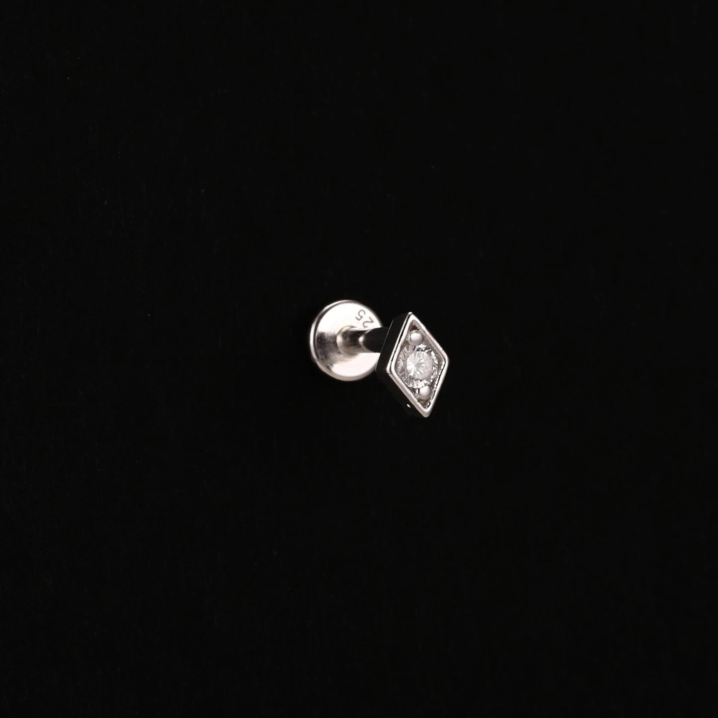 AIDE Heart Round Ball Flat Helix Piercing Earring 925 Sterling Silver Ear Studs Geometric Zircon Exquisite Trinket Studs Aretes