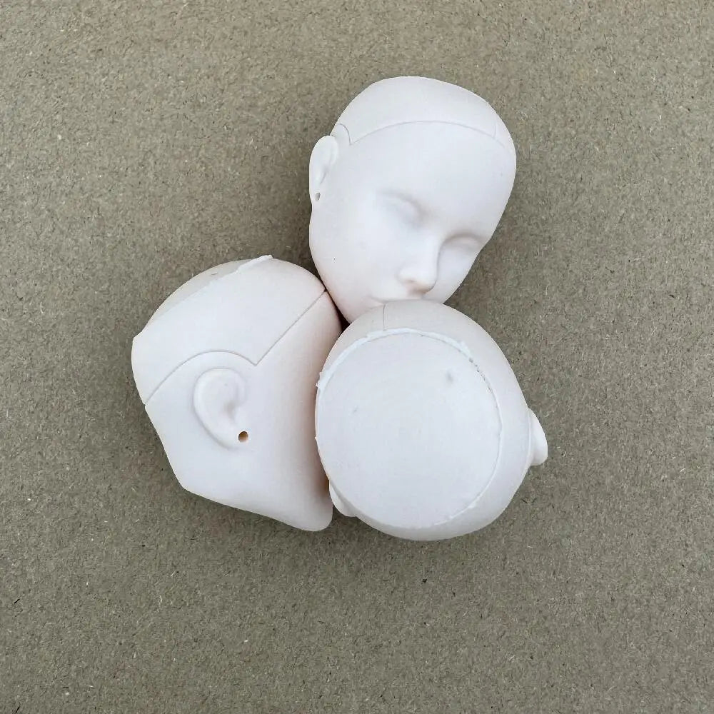Vintage 1/6 PP Face Mold Doll Heads Fashion Doll Head Make Up Practice DIY Toy Parts Girls Birthday Gifts