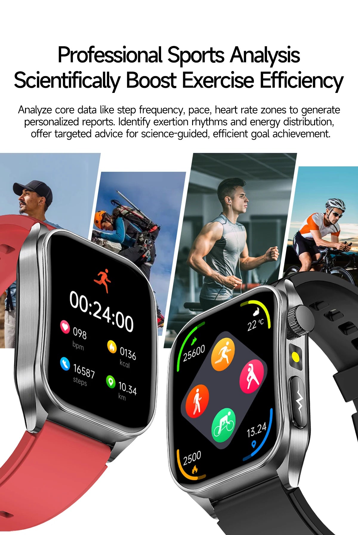 2025 New Blood Pressure 650nm Laser Therapy Diagnosis Smartwatches Men Women Clock Uric Acid Lipid  Heart rate Smart Watch IOS