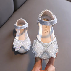 Summer Girls Flat Princess Sandals Fashion Sequins Bow Rhinestone Baby Shoes