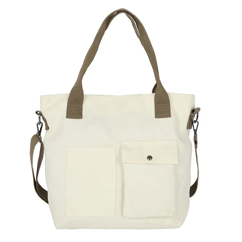 Fashion Canvas Bags students Handbag Shoulder Bag Large Capacity Solid