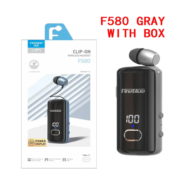 Fineblue F580 Wireless Earphone Bluetooth 5.3 Retractable Portable Headset Calls Remind Vibration Sport Run Headphone F920 F520