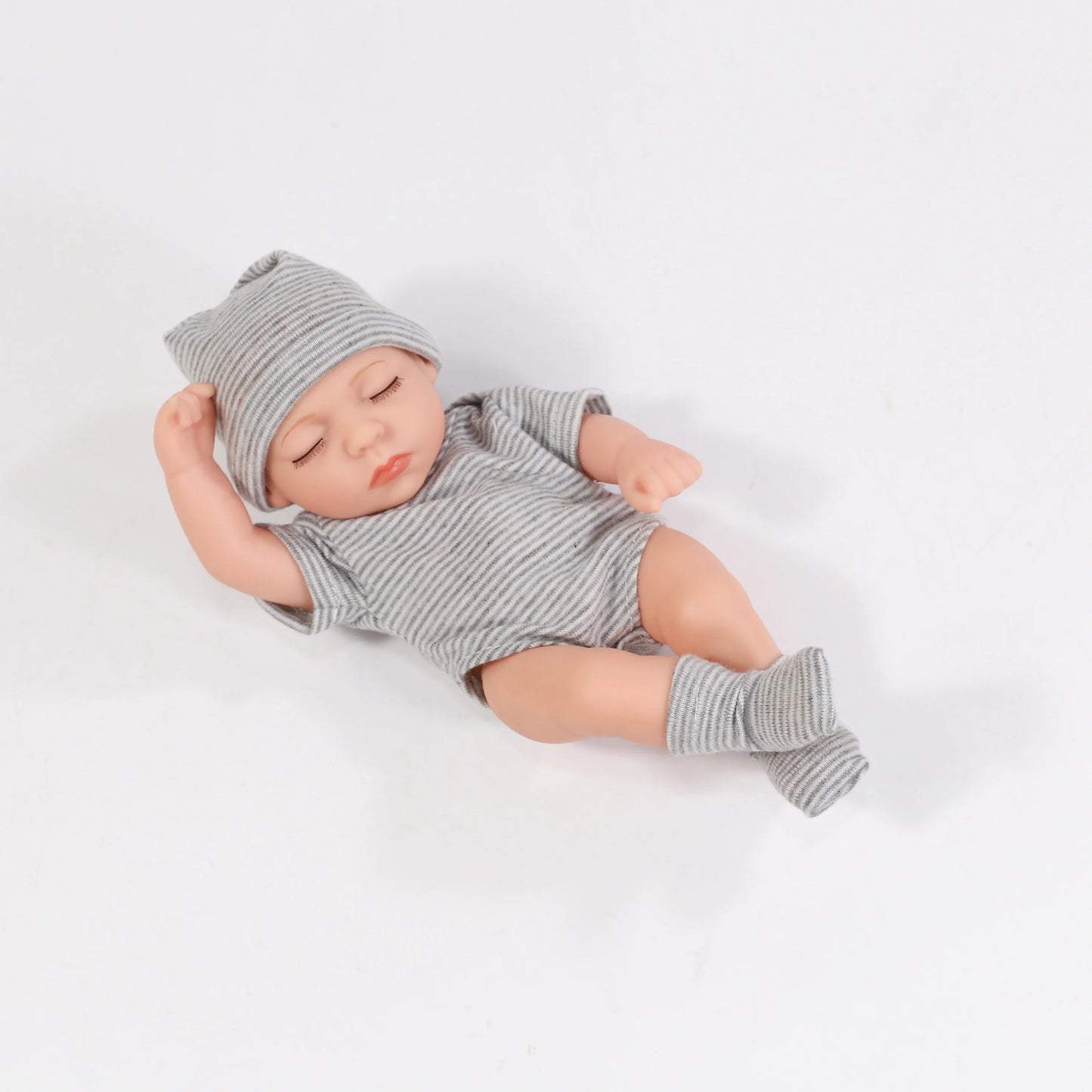 20cm Reborn Dolls Silicone Vinyl Baby Doll Cute Mini Bebe Doll Baby Reborn Doll Toys Waterproof Vinyl Doll For Girls Gift