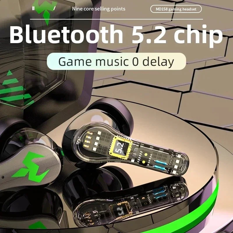 N35 Wireless Bluetooth 5.2 Headphones Noise Reduction Touch Control Earbuds Gaming Headset Music HD Calling Earphone with Mic