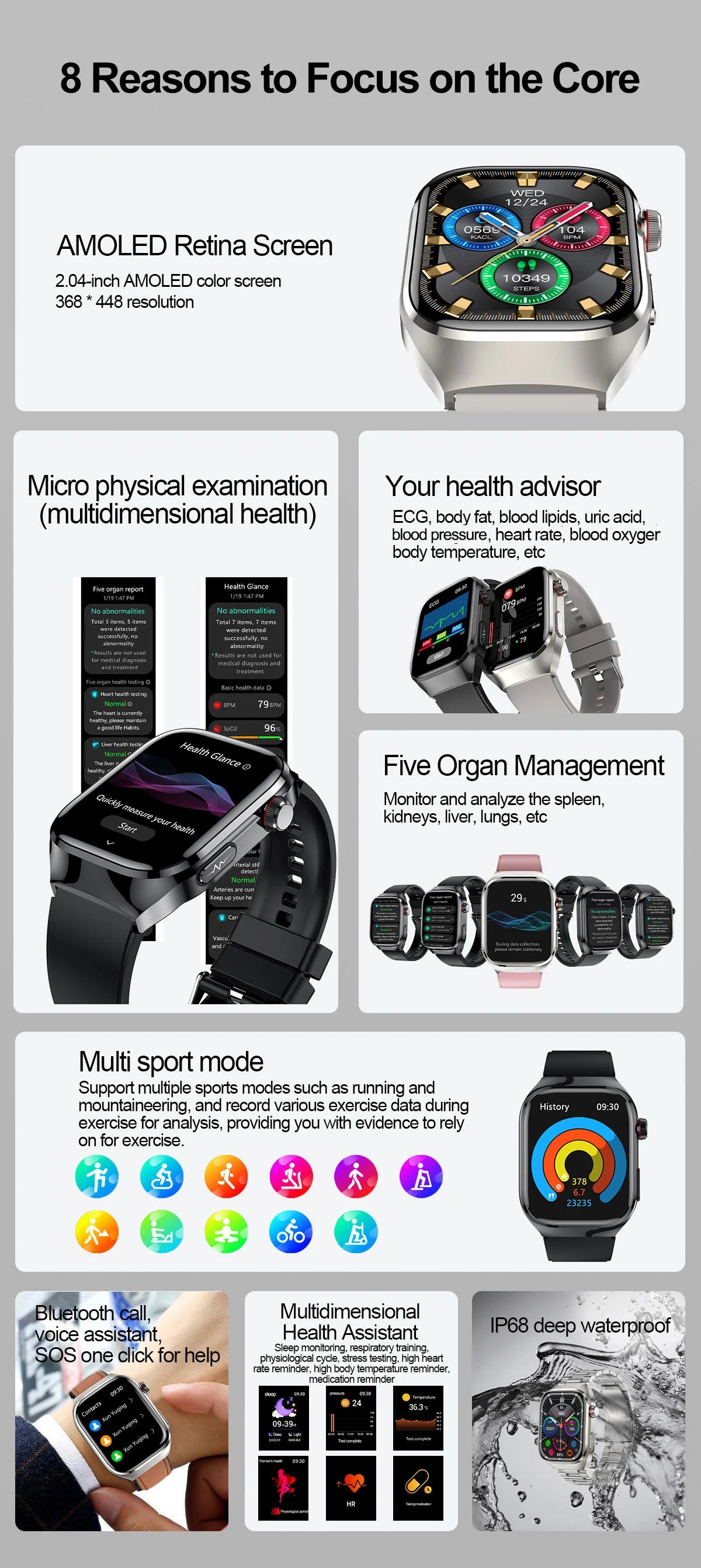2025 New Women Smart Watch with BMI measurement Menstrual Cycle ECG Heart Rate Blood Oxygen Sleep Fitness Tracker Smart bracelet