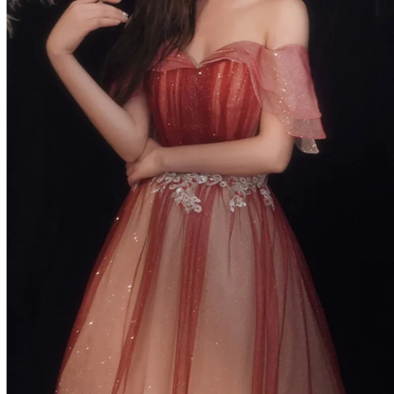 Homecoming Dresses: One-shoulder Slim Waist Wedding Party Prom Dresses