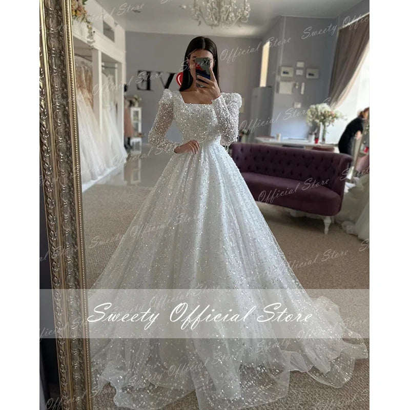 White Bridesmaid Dresses: Wedding Gowns With Beading Princess A-line Ball Gown