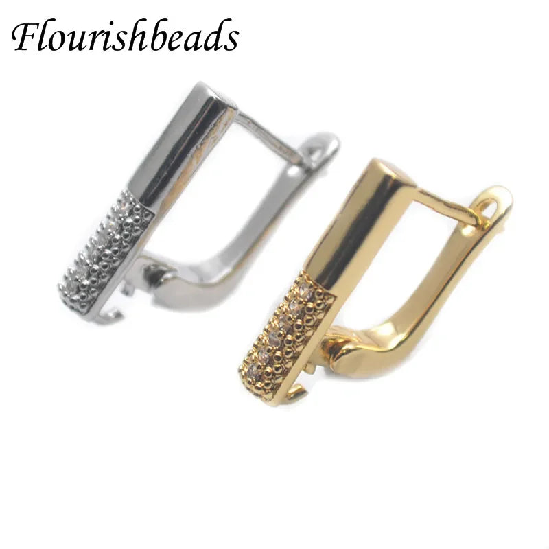 Nickle Free Anti-rust Gold Color Plain Metal Earring Hooks Jewelry Findings 50pc Per Lot