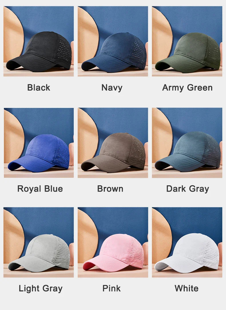 56-62cm Large Size Summer Baseball Cap Men Women Breathable Mesh Trucker Hat Snapback Cap Quick Dry Visor Outdoor Sports Sun Hat