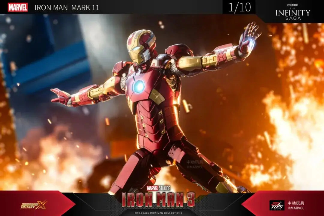 Original ZD Toys Iron Man Tony Stark MK9 MK14 MK12 MK27 MK15 MK35 MK22 MK40 Hammerhead Action Figure Anime Collect Model Gifts