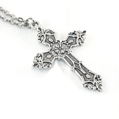 Vintage Crosses Pendant Necklace Goth Jewelry Accessories Gothic Grunge Chain