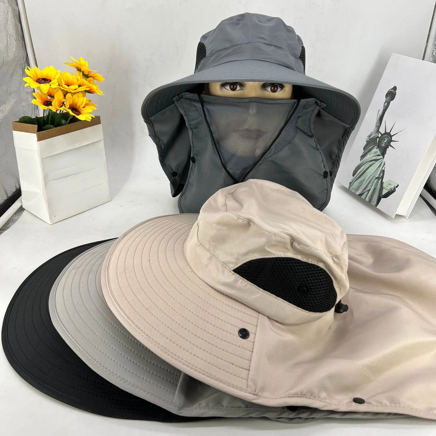 Sun Hats UV Protection Outdoor Hunting Fishing Cap for Men Women Hiking Camping