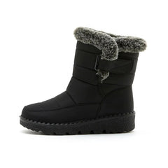 Waterproof Winter for 2023 New Faux Fur Long Platform Snow Warm Cotton Couples Shoes Plush Woman Ankle Boots