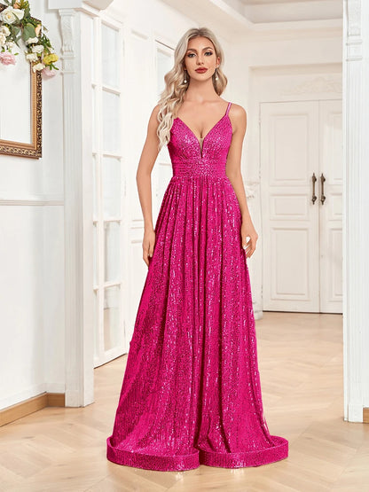 Homecoming Dresses: Backless Sequins Evening Dress Long Mermaid Formal Gown