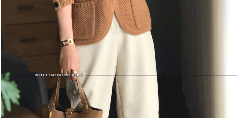 Autumn Winter Thickened 100% Cashmere Wool Cardigan Women Stand Neck