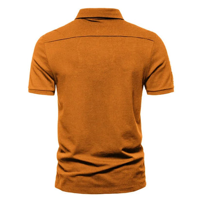 New Men Short Sleeve Tshirts Summer Breathable Embroidered Polo Shirt for Men Lightweight Solid Color Large Tops