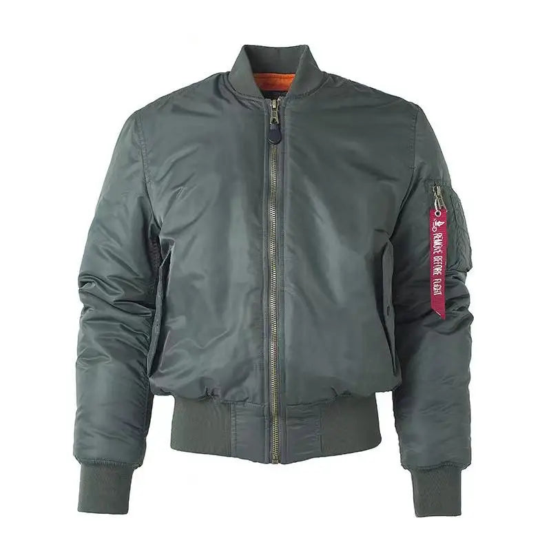 Bomber Jacket Men Winter Nylon American Military Uniform Aviator Retro Coat