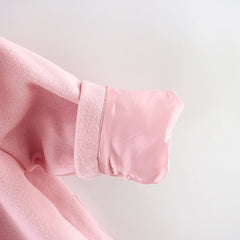 Children's Autumn Woolen Coat Long Girls' Autumn/Winter Thickened Hooded Top Woolen Girl Baby Jacket