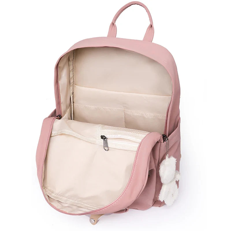DIEHE Solid Color Women Backpack High Quality Youth Waterproof Backpacks for Teenage Girls Female School Shoulder Bag Bagpack
