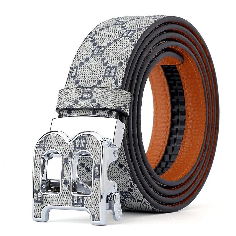 Men's Belt Luxury Brand Alloy Metal Buckle Designer Canvas Leather Belts men