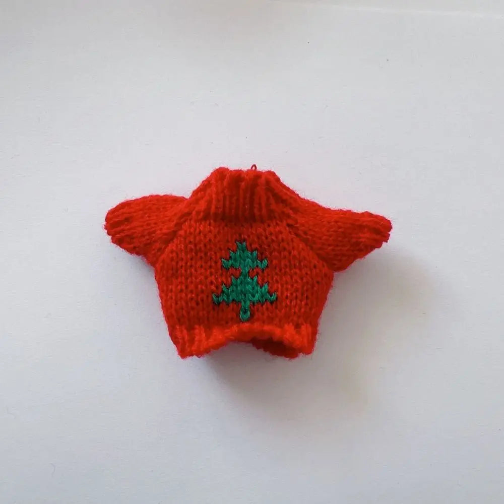 Christmas Style Dolls Sweater Dog Doll Clothes Cute White/Red/Green BJD Doll Clothes Mini 10cm for 16cm/17cm Bjd Doll