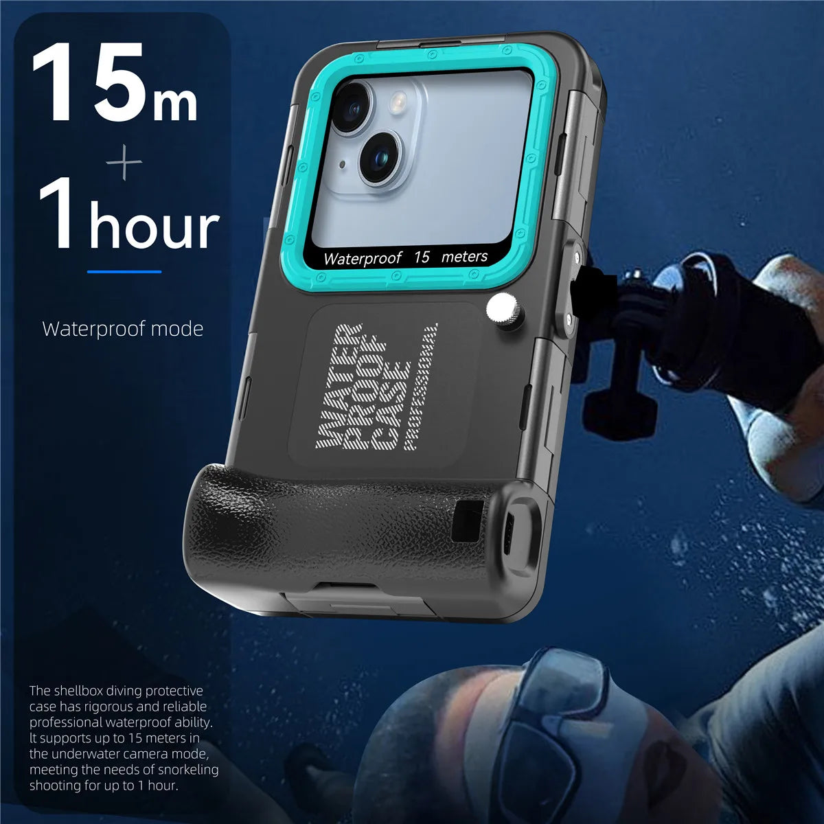 ShellBox Professional Waterproof Case For Apple iPhone 17 16 15 14 13 12 Pro Max 16E Plus Air Seal Underwater Diving Phone Cover
