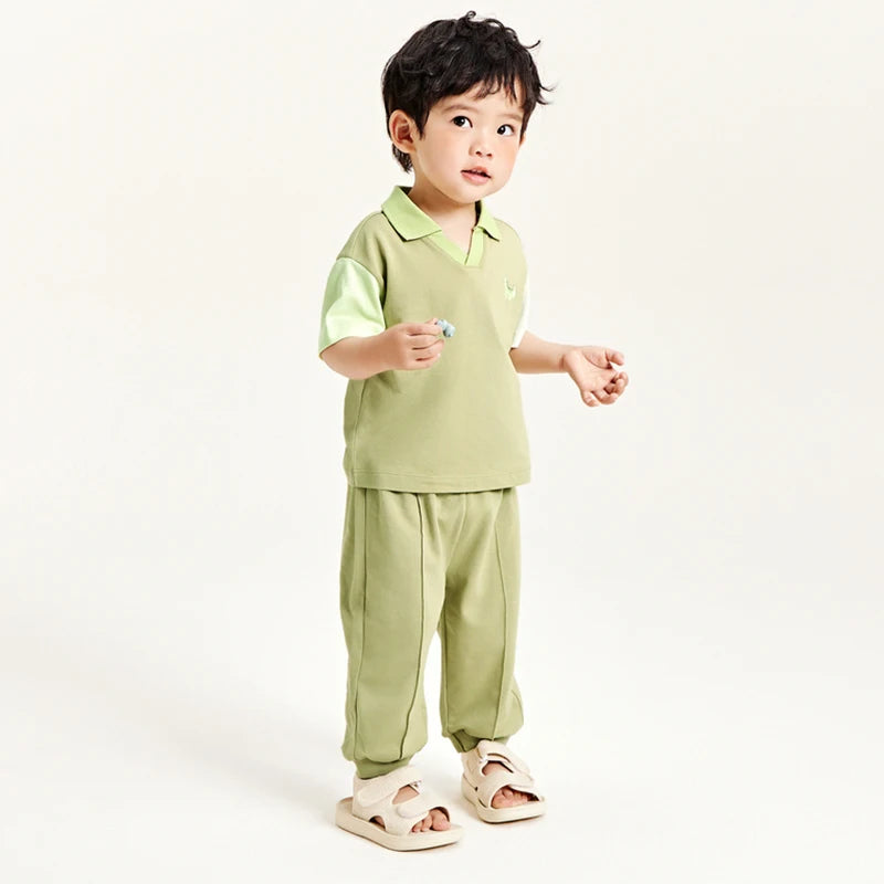 Mini Bala Short Sleeve Set  Boys and Girls 2025 Summer Baby Sports Set Stylish Short Set