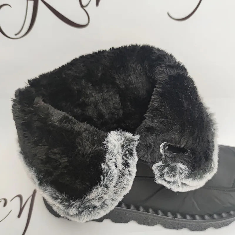 Waterproof Winter Boots for Women Fur Long Plush Snow Boots Women Platform