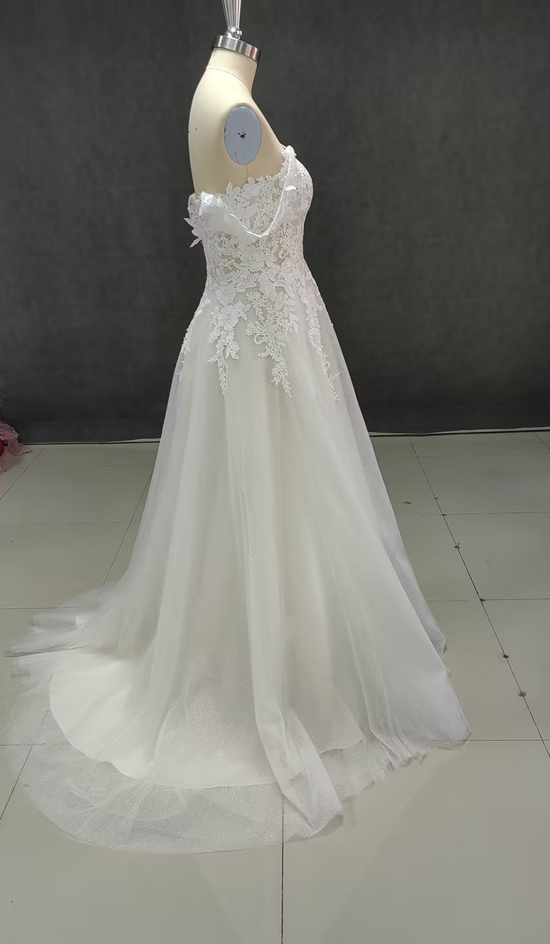 White Bridesmaid Dresses: Wedding Dresses Off The Shoulder Sweetheart Neck