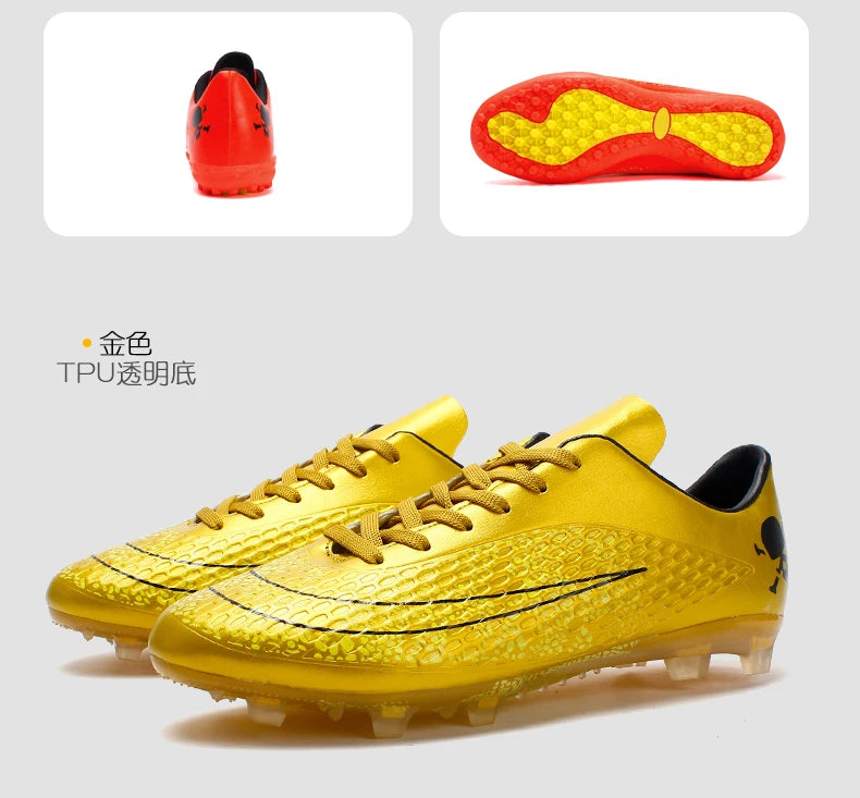 Men's Soccer Shoes Kids Children Low Top Futsal Society Training Football Boots