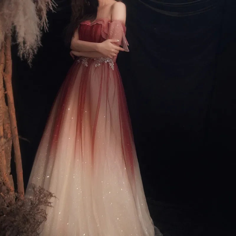 Homecoming Dresses: One-shoulder Slim Waist Wedding Party Prom Dresses