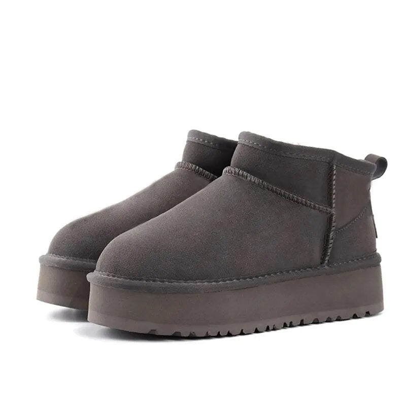 Women Snow Boots Plush Warm Casual Shoes Thick Goth Fashion