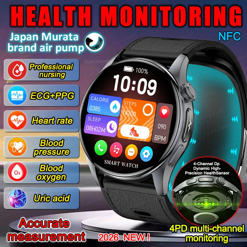 Smartwatch  AMOLED Screen Call ECG Sport Watchs